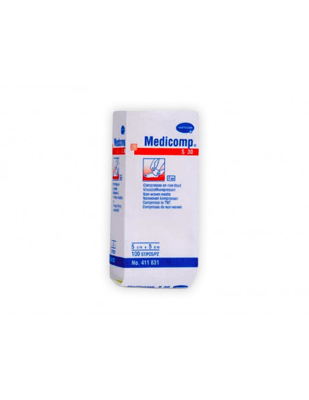 Gasas Medicomp 5X5Cm 30G 4Pl 100U HARTMANN