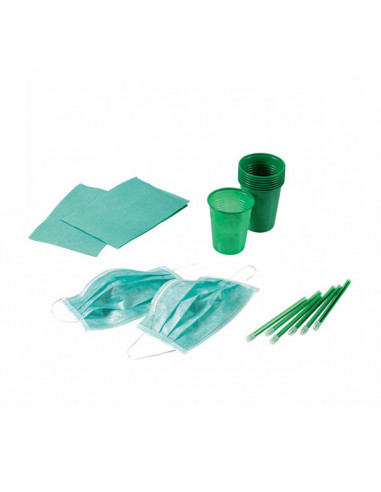 Kit 4 Desechables Verde 500 Pacientes - EURONDA