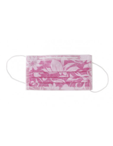 Mascarilla Floral Rosa 50U. - EURONDA