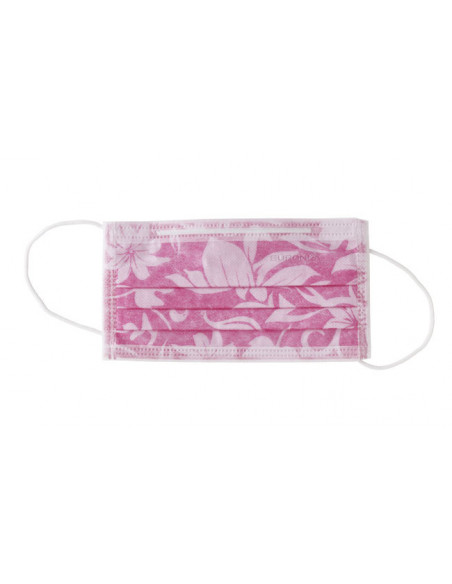 Mascarilla Floral Rosa 50U. - EURONDA