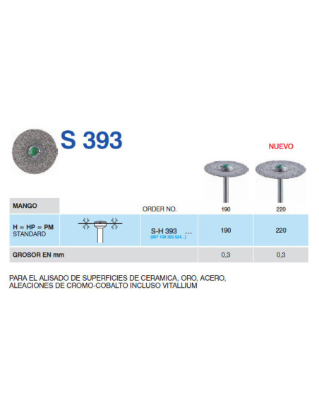 Sh393-190 Pm Disco Diam.Macizo - HORICO