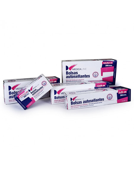 Bolsas Autoadhesivas para esterilización de instrumentos. caja de  200Ud - MEDICALINE