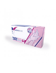 Guantes Nitrilo Rosa Medicaline 100U - MEDICALINE 2