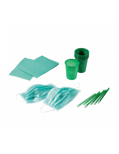 Kit 4 Desechables Verde 500 Pacientes - EURONDA