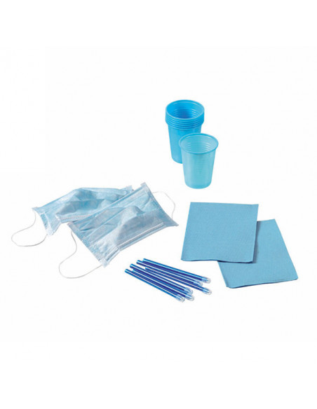 Kit 4 Desechables Celeste 500 Pacientes - EURONDA