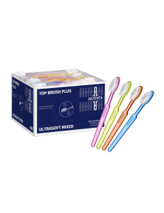 ▷ TOP BRUSH PLUS 100 cepillos de dientes desechables con pasta