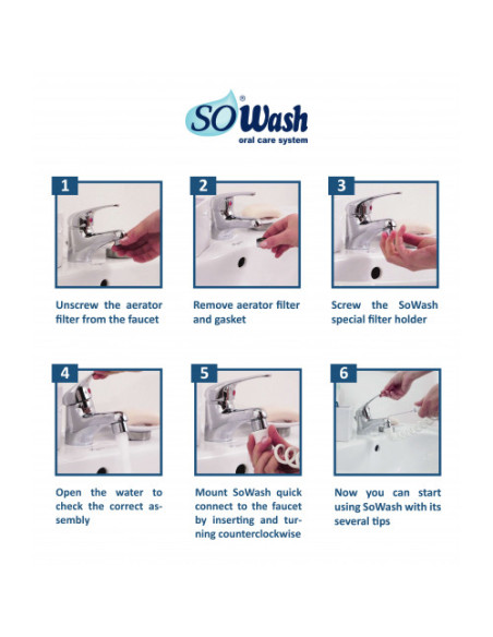 Sowash Trio Irrigador Dental, Ideal Para Viaje, Contiene Tres Puntas Diferentes -