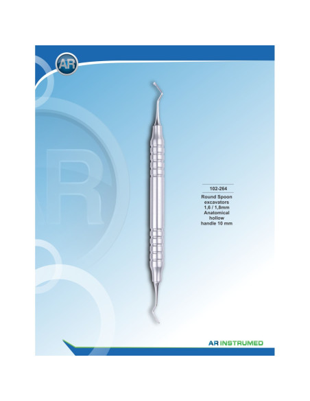Cuchara excavadora redonda de acero inoxidable dental