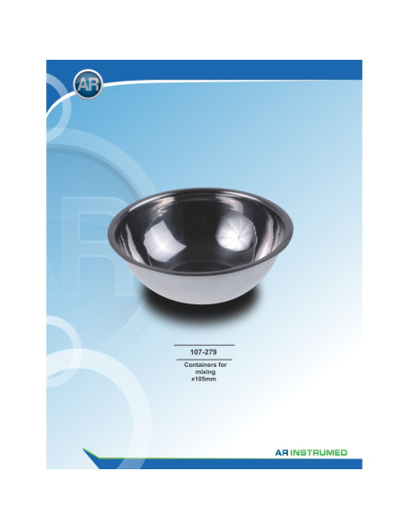 Cuenco de acero inoxidable dental