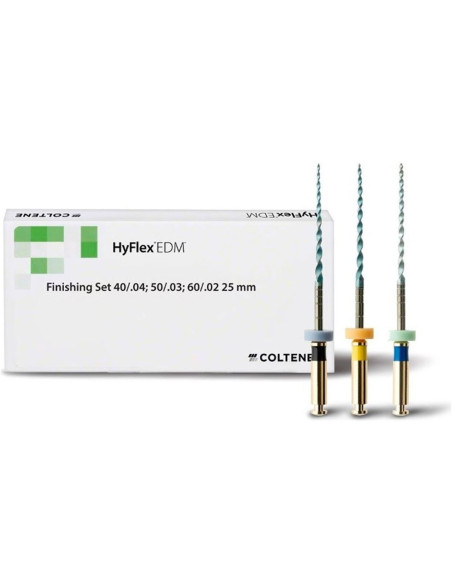 Limas rotatorias HyFlex EDM Coltene de níquel titanio para endodoncia