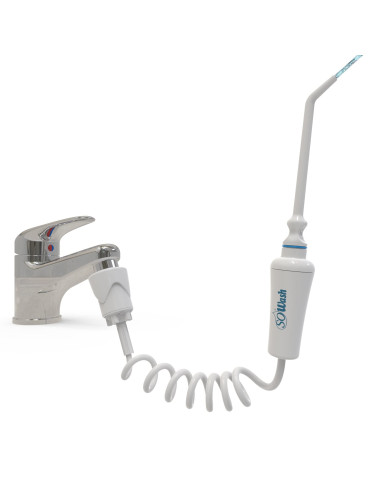 Irrigador Dental SOWASH WATERJET, Se Conecta al Grifo, Irrigador Bucal Sin Baterías y sin Electricidad, Cabezal con chorro linea