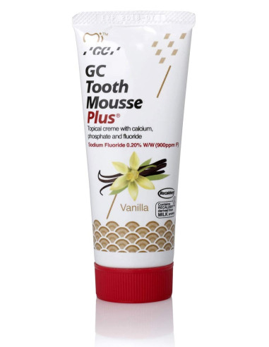 GC Tooth Mousse Plus Sugar Free With Extra Milk Protein For Teeth Vanilla Flavor (2 x 40g) 4 Days Fast Delivery