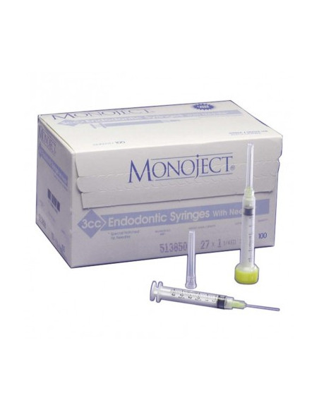 JERINGA IRRIG C/AGUJA MONOJECT 27G 100U
