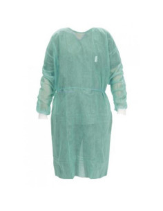 Bata Coverline Verdes con puños esteril 1 uds