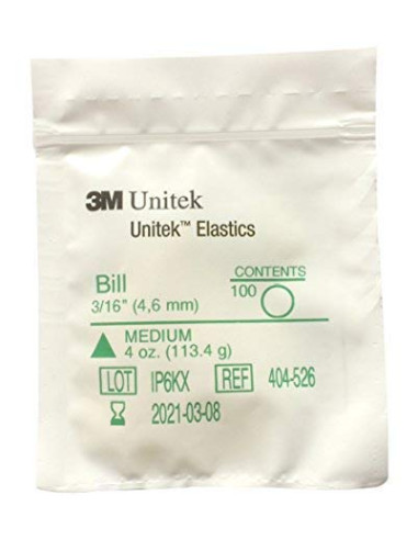 3M Unitek Elásticos Multiuso, Medio 3/16" (4,6 mm) Bill