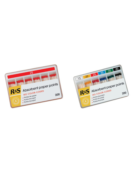 Puntas de Papel R&S – Alta Absorción y Precisión para Endodoncia nº45( 200 und)