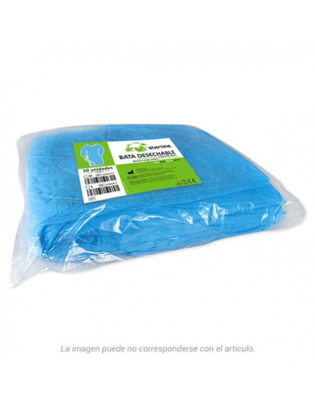BATA   DESECHABLEAZUL M 115x135cm 20g PUÑO ELASTICO 10u.