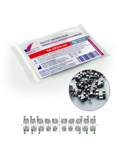 Bracket metalico Mini Roth .018 Reposición 10 Und - MEDICALINE