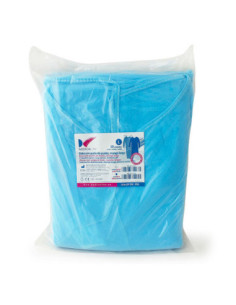 Bata Azul L 115X137Cm 25G Man.Lar. PuñO Elast. 10U - MEDICALINE 2