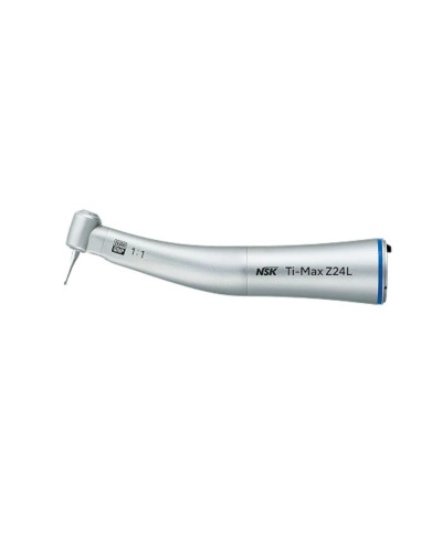 NSK Ti-Max Z24L Contra Ángulo 1:1 con Luz — Titanio DURAGRIP con fibra óptica y sistema de cabezal limpio
