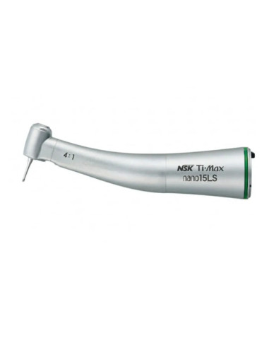 NSK Ti-Max Nano 15LS Contra Ángulo Reductor 4:1 con Luz — Cabezal ultra mini para endodoncia y cirugía menor