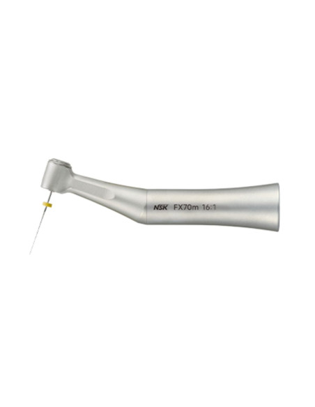 NSK FX70m Contra Ángulo Reductor 16:1 para Endodoncia — Acero inoxidable para limas manuales con torsión 60°
