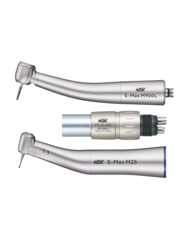 NSK Kit Superior Plus — Turbina S-Max M900L + Acoplamiento PTL-CL-LED + Contra Ángulo S-Max M25