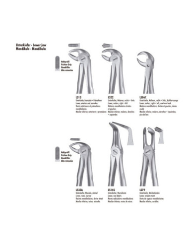 Instrumental dental LS22 Forceps Molar Inf Liquid Steel - Carl Martin