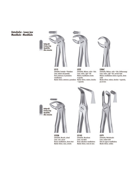 Instrumental dental LS22 Forceps Molar Inf Liquid Steel - Carl Martin