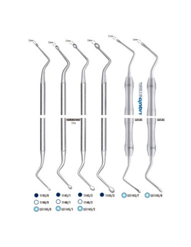 Instrumental dental Ls1145 7 Cureta Osea Lucas Liquid Steel - Carl Martin