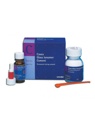 Adhesivo dental CAVEX GLASS IONOMER CEMENT 35gr + para Composite