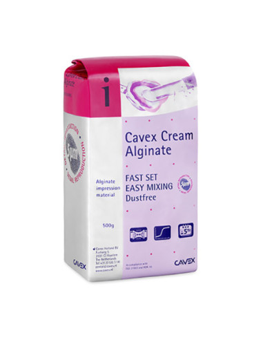 Material de impresión dental CAVEX ALGINATE CREAM FAST 500gr para Ortodoncia