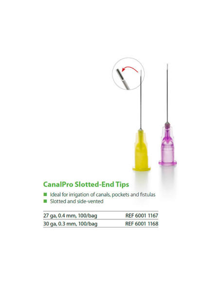 Agujas Irrigación Canal Pro Puntas Slotted end 30ga - Coltene