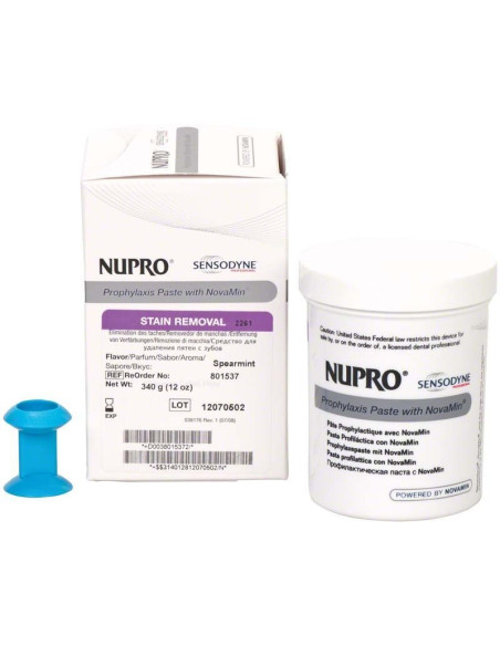 Nupro Sensodyne Elim manchas Tarro Menta Sin Fluor para Profilaxis Dental - De Trey
