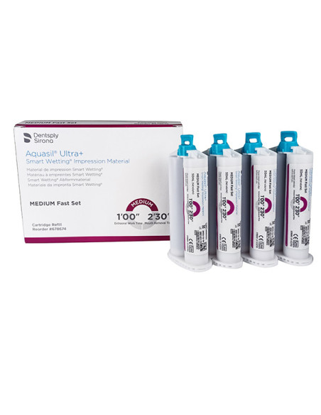 Material de impresión dental AQUASIL ULTRA+ MEDIUM FAST 4x50ml para Impresión Dental - De Trey