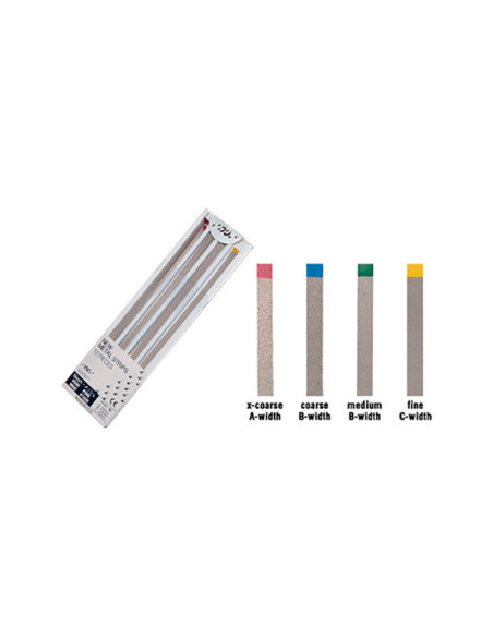 Abrasivo dental Tiras Metal N 200 Surtidas Rojas - Gc