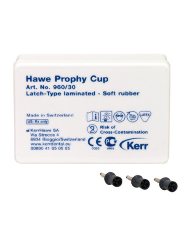 Cepillos Y Copas Profilax 9006 30 Copa Blanda Laminada CA Claro - Hawe-neos