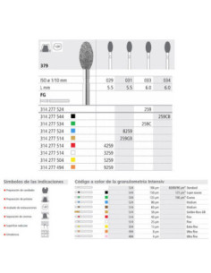 Fresa dental FG 4259 6 379 032 FG Diamante FINO - Intensiv