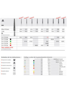 Fresa dental FG D5 6 C 848 016 FG Diamante GRUESO - Intensiv