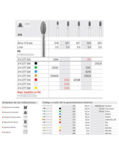 Fresa dental FG 5250 6 379 021 FG Diamante X FINO - Intensiv