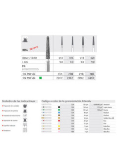 Fresa dental FG 6 020 FG Diamante MEDIO - Intensiv