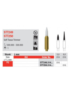 Pulidor dental Stt 249 Soft Tissue Inst Cortar Tejido - Katia
