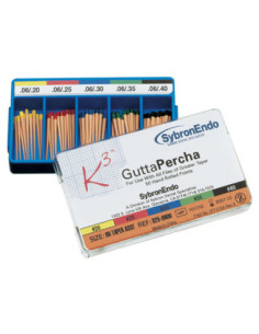 Producto de endodoncia Gutapercha K3 Conicidad 04 Nº 25 para Endodoncia - Kerr