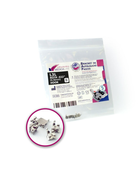 Bracket Ml Autoligado Pasivo Roth 022" U3L Hook - Medicaline