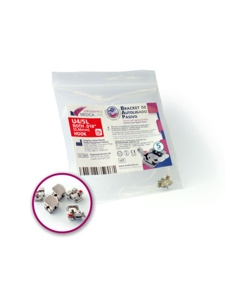 Bracket Ml Autolig Pasivo Roth 018" U4 5r Hook - Medicaline