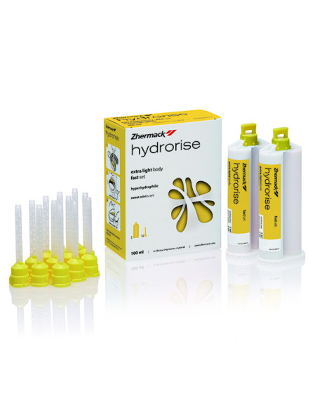 Silicona dental HYDRORISE EXTRALIGHT FAST 2X50ml +PTAS ROSAS - Zhermack
