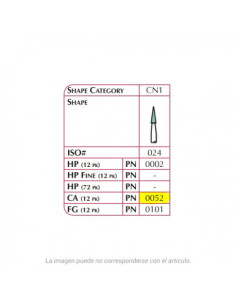 0052 CA CN1 Abrasivo Composite VERD para Porcelana y Composite - Shofu