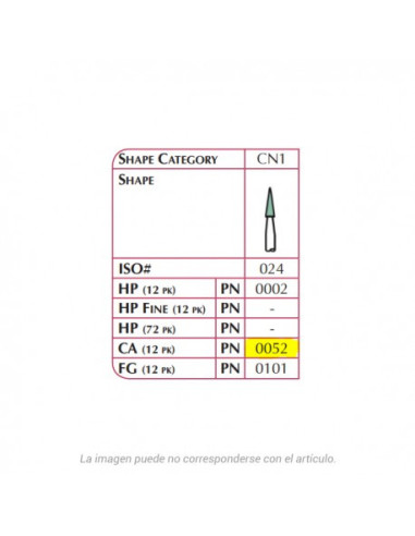 0052 CA CN1 Abrasivo Composite VERD para Porcelana y Composite - Shofu