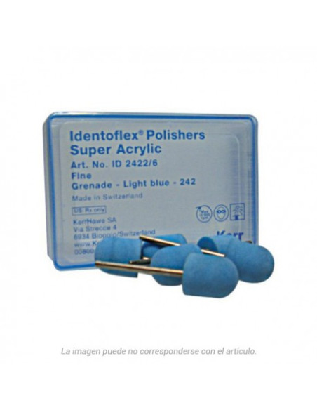 Pulidor dental 2312 6 (231) Acrilico Flama - Identoflex