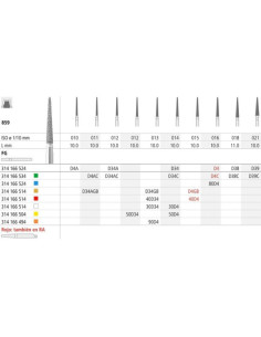 Fresa dental FG D4A 6 C 859 010 FG Diamante GRUESO - Intensiv